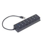 Хаб USB Gembird UHB-U3P1U2P6P-01, Grey, USB 3.1 - 1xUSB 3.1 / 6xUSB 2.0, кабель 50 см - Зображення 2