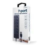 Хаб USB Gembird UHB-U3P1U2P6P-01, Grey, USB 3.1 - 1xUSB 3.1 / 6xUSB 2.0, кабель 50 см - Зображення 3