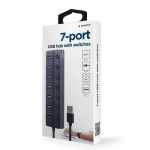 Хаб USB Gembird UHB-U3P1U2P6P-01, Grey, USB 3.1 - 1xUSB 3.1 / 6xUSB 2.0, кабель 50 см - Зображення 3