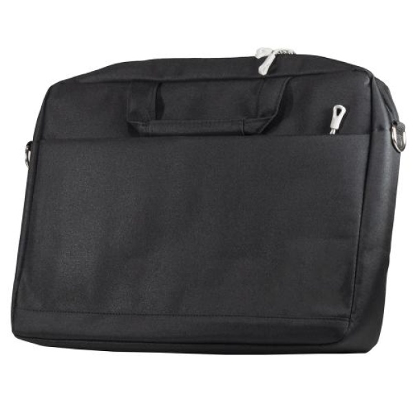 Сумка для ноутбука 17.3" Okade B023, Black, нейлон, додатковий захист відсіку для ноутбука, плечовий ремінь, металева блискавка, велика кишеня для аксесуарів, тримач для валізи