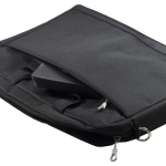 Сумка для ноутбука 17.3" Okade B023, Black, нейлон, додатковий захист відсіку для ноутбука, плечовий ремінь, металева блискавка, велика кишеня для аксесуарів, тримач для валізи - Зображення 5