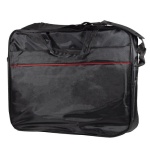 Сумка для ноутбука 16" Okade 8709, Black, нейлон, металева блискавка, велика кишеня для аксесуарів