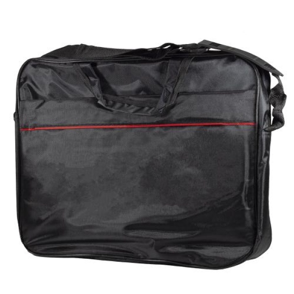 Сумка для ноутбука 16" Okade 8709, Black, нейлон, металева блискавка, велика кишеня для аксесуарів