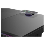 Комп'ютерний стіл ALmordor E140G Black, Gaming Desk, EATX / ATX / Micro ATX, CPU - 135 мм / VGA - 370 мм, 2xUSB 3.0, 1xType-C, 2in1 audio, RGB-підсвічування, PD Fast Charge, беспроводная зарядка (Qi), алюминий, закаленное стекло, сталь - Зображення 5