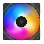 Вентилятор 120 мм, DeepCool RF120 FS, Black, 120x120x25 мм, RGB підсвічування, 500-1500 об/хв, до 27 дБ, 4-pin (PWM), гідродинамічний підшипник (DP-FLED3-RF120-FS)