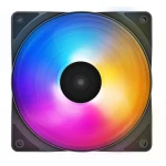 Вентилятор 120 мм, DeepCool RF120 FS, Black, 120x120x25 мм, RGB підсвічування, 500-1500 об/хв, до 27 дБ, 4-pin (PWM), гідродинамічний підшипник (DP-FLED3-RF120-FS)