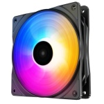Вентилятор 120 мм, DeepCool RF120 FS, Black, 120x120x25 мм, RGB підсвічування, 500-1500 об/хв, до 27 дБ, 4-pin (PWM), гідродинамічний підшипник (DP-FLED3-RF120-FS) - Зображення 2