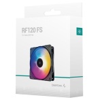 Вентилятор 120 мм, DeepCool RF120 FS, Black, 120x120x25 мм, RGB підсвічування, 500-1500 об/хв, до 27 дБ, 4-pin (PWM), гідродинамічний підшипник (DP-FLED3-RF120-FS) - Зображення 4
