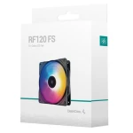Вентилятор 120 мм, DeepCool RF120 FS, Black, 120x120x25 мм, RGB підсвічування, 500-1500 об/хв, до 27 дБ, 4-pin (PWM), гідродинамічний підшипник (DP-FLED3-RF120-FS) - Зображення 4
