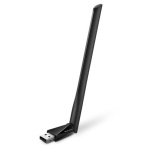 Мережевий адаптер Mercusys MU6H, Black, USB, WiFi 5, 5 GHz (433 Мбіт/с) / 2.4 GHz (200 Мбіт/с), 1 зовнішня антена з високим коефіцієнтом посилення 5 дБі