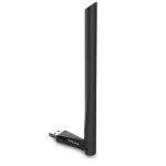 Мережевий адаптер Mercusys MU6H, Black, USB, WiFi 5, 5 GHz (433 Мбіт/с) / 2.4 GHz (200 Мбіт/с), 1 зовнішня антена з високим коефіцієнтом посилення 5 дБі - Зображення 2