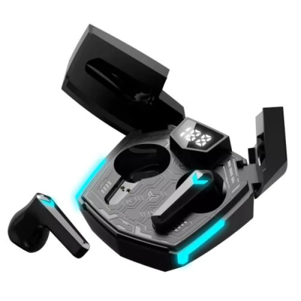 Навушники бездротові Canyon GTWS-2 "DoubleBee", Black, Bluetooth 5.3, мікрофон, динаміки 13 мм, зарядний бокс з LED дисплеєм (CND-GTWS2B)