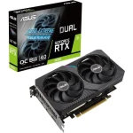 Відеокарта GeForce RTX 3050, Asus, DUAL OC V2, 8Gb GDDR6, 128-bit, DVI-D/HDMI/DP, 1852/14000 MHz, 6-pin (DUAL-RTX3050-O8G-V2)