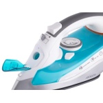 Праска Ardesto IR-C2228-TQ, White/Blue, 2200W, кераміка, паровий удар, постійний пар 35г/хв, резервур 280мл, вертикальне відпарювання, захист від кальцинації, антикрапля, плавне регулювання потужності пари, автоматичне відключення - Зображення 6