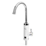 Водонагрівач проточний Holmer HHW-411PL, White, 3000W, механічне керування, IPX4, LED дисплей, захист від включення без води, захист від перегріву