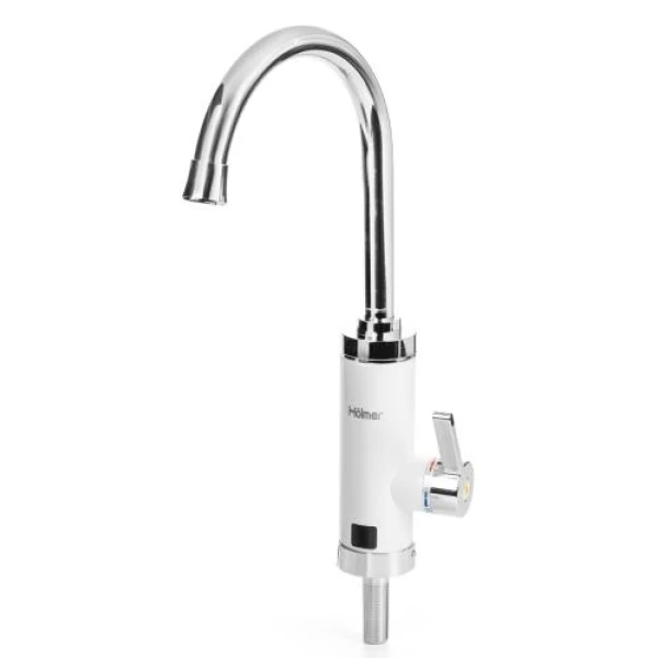 Водонагрівач проточний Holmer HHW-411PL, White, 3000W, механічне керування, IPX4, LED дисплей, захист від включення без води, захист від перегріву