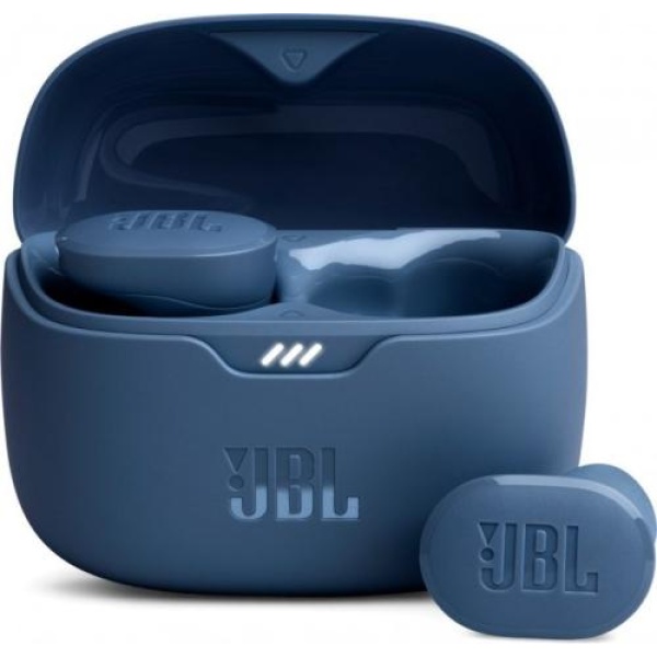Навушники бездротові JBL Tune Buds, Blue, Bluetooth, мікрофон, акумулятор 70 mAh, чохол з функцією зарядки, технологія "JBL Pure Bass Sound" (JBLTBUDSBLU)