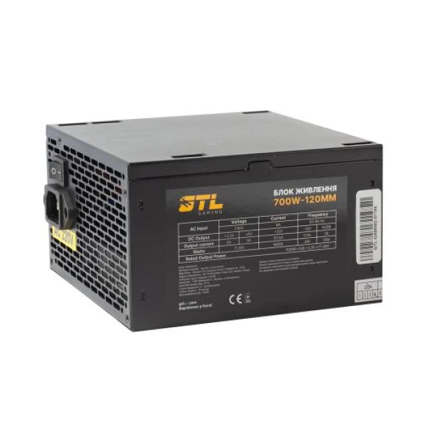 Блок живлення 700 Вт, GTL Gaming Star, Black, 120 мм, 3xMolex / 6xSATA / 3x6+2-pin / 2x4+4-pin / 1x20+4-pin, захист SCP / OCP / OVP / UVP (GTLGS700BK)