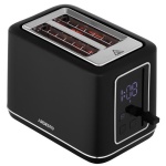 Тостер Ardesto T-K301E, Black, 800W, 2 тости, 2 відділення, 7 режимів підсмажування, дисплей з індикацією часу приготування, автоцентрування, кнопка скасування приготування, підігрів - Зображення 2