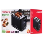 Тостер Ardesto T-K301E, Black, 800W, 2 тости, 2 відділення, 7 режимів підсмажування, дисплей з індикацією часу приготування, автоцентрування, кнопка скасування приготування, підігрів - Зображення 6