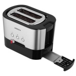 Тостер Ardesto T-K210, Steel/Black, 1000W, 2 тости, 2 відділення, 10 режимів підсмажування, автоцентрування, кнопка скасування приготування, підігрів, підсвічення кнопок управління, функція додаткового підйому - Зображення 3