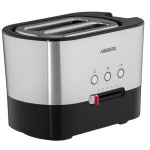 Тостер Ardesto T-K210, Steel/Black, 1000W, 2 тости, 2 відділення, 10 режимів підсмажування, автоцентрування, кнопка скасування приготування, підігрів, підсвічення кнопок управління, функція додаткового підйому - Зображення 4