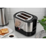 Тостер Ardesto T-K210, Steel/Black, 1000W, 2 тости, 2 відділення, 10 режимів підсмажування, автоцентрування, кнопка скасування приготування, підігрів, підсвічення кнопок управління, функція додаткового підйому - Зображення 8