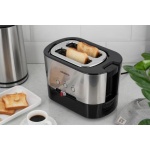 Тостер Ardesto T-K210, Steel/Black, 1000W, 2 тости, 2 відділення, 10 режимів підсмажування, автоцентрування, кнопка скасування приготування, підігрів, підсвічення кнопок управління, функція додаткового підйому - Зображення 9