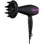 Фен Ardesto HD-Y221PRO, Black, 2100W, 2 швидкості, 3 режими, дифузор, концентратор, функція "Cool Shot", захист від перегріву, Soft Touch покриття - Зображення 3
