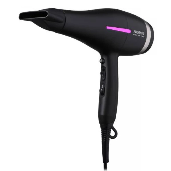 Фен Ardesto HD-Y223PRO, Black, 2200W, 2 швидкості, 3 режими, дифузор, концентратор, функція "Cool Shot", захист від перегріву, Soft Touch покриття