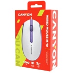 Миша Canyon M-10, White Lavender, USB, оптична, 1000 dpi, 3 кнопки, 1.5 м (CNE-CMS10WL) - Зображення 6