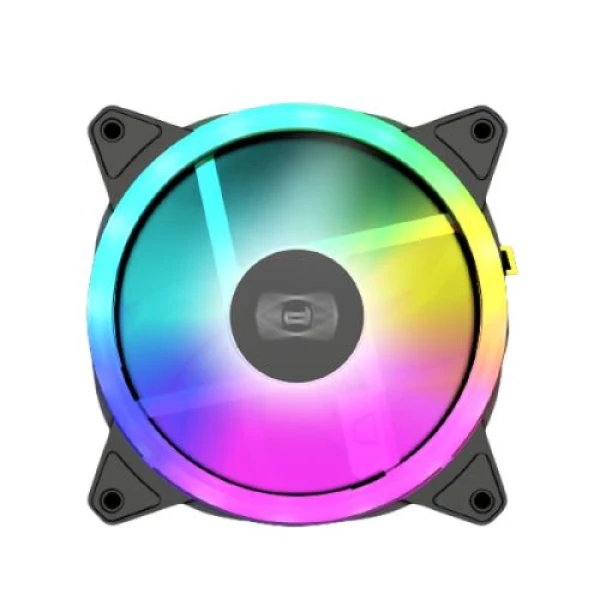 Вентилятор 120 мм, PcCooler F3 T120 ARGB, Black, 3 шт, 120х120х25 мм, 500 - 1800 об/хв, до 21.6 дБ, 4-pin (PWM) / 3-pin (ARGB), гідродинамічний підшипник