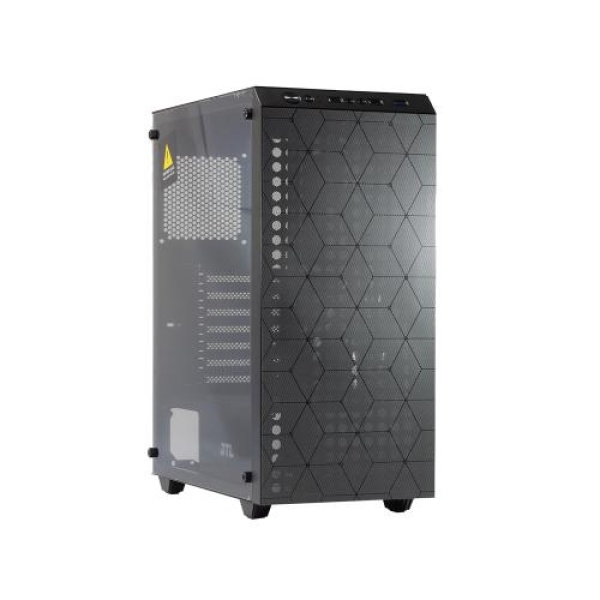 Корпус GTL Gaming "Shield", Black, без БЖ, Mid Tower, ATX / Micro ATX / Mini ITX, 1xUSB 3.0 / 2xUSB 2.0, макс. CPU - 160 мм / VGA - 280 мм, бічна панель із загартованого скла (GTL2625B1)
