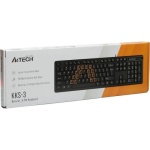 Клавіатура A4tech KKS-3 Black, USB, Comfort Key, 1.5м - Зображення 4