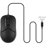 Миша A4Tech Fstyler FM12T, Black, USB/USB-C, оптична, 1200 dpi, 3 кнопки, 1.5 м - Зображення 9