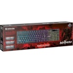 Клавіатура Defender Mayhem GK-360DL UA Black, USB, RGB підсвічування, 19 Anti-Ghost - Зображення 6