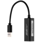 Мережевий адаптер USB 3.0 - Ethernet, 10/100/1000 Мбіт/сек, 2E U2085, Black, чіпсет RTL8153 (2E-U2085) - Зображення 2