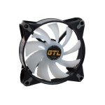 Вентилятор 120 мм, GTL Multicolor B1, Black/White, 120x120x25 мм, ARGB підсвічування, 800-1600 об/хв, 23-32.6 дБ, 4-pin (PWM, 50 см) / 3-pin (RGB, 50 см) (GTL-120LMCB1P ARGB) - Зображення 2