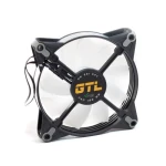 Вентилятор 120 мм, GTL Multicolor B1, Black/White, 120x120x25 мм, ARGB підсвічування, 800-1600 об/хв, 23-32.6 дБ, 4-pin (PWM, 50 см) / 3-pin (RGB, 50 см) (GTL-120LMCB1P ARGB) - Зображення 3