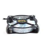 Вентилятор 120 мм, GTL Multicolor B1, Black/White, 120x120x25 мм, ARGB підсвічування, 800-1600 об/хв, 23-32.6 дБ, 4-pin (PWM, 50 см) / 3-pin (RGB, 50 см) (GTL-120LMCB1P ARGB) - Зображення 4