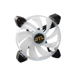Вентилятор 120 мм, GTL Multicolor B3, White/Black, 120x120x25 мм, ARGB підсвічування, 800-1600 об/хв, 23-32.6 дБ, 4-pin (PWM, 50 см) / 3-pin (RGB, 50 см) (GTL-120LMCB3P ARGB) - Зображення 2