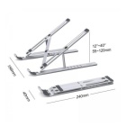 Підставка для ноутбука до 15" Choetech H045-SL, Silver, алюміній, компактна конструкція, размер - 240 х 150 х 23 мм, 212 г - Зображення 3