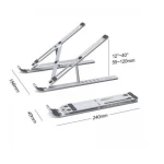 Підставка для ноутбука до 15" Choetech H045-SL, Silver, алюміній, компактна конструкція, размер - 240 х 150 х 23 мм, 212 г - Зображення 3
