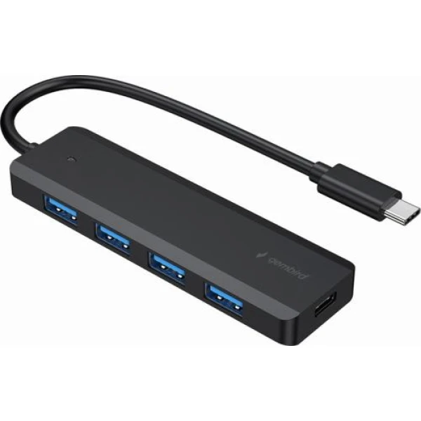 Хаб USB Gembird UHB-CM-U3P4P-01, Black, Type-C 3.1 - 4xUSB 3.1, кабель 15 см