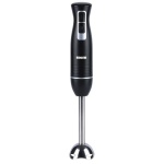 Блендер Edler EDHB-2115, Black, 400W, занурювальний, 2 швидкості, мірний стакан з кришкою 700мл, подрібнювач 500мл, вінчик для збивання, нога та леза з нержавіючої сталі, корпус з ABS пластику - Зображення 2
