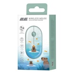 Миша бездротова 2E MF300 Silent, Capybara: Tangerine, Bluetooth / USB (2.4GHz), оптична, 1600 dpi, 3 кнопки, до 10 м, 1xAA (2E-MF300WCAPIBARAGN) - Зображення 2