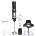 Блендер Eisen EHB-123SS, Black, 1200W, занурювальний, 2 швидкості з 15 ступ. плавним регулюванням, турбо режим, подрібнювач 650мл, склянка 800мл, вінчик