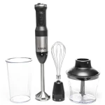 Блендер Eisen EHB-123SS, Black, 1200W, занурювальний, 2 швидкості з 15 ступ. плавним регулюванням, турбо режим, подрібнювач 650мл, склянка 800мл, вінчик