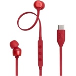 Навушники JBL Tune 310, Red, 3.5 мм, мікрофон, однокнопковий пульт керування, технологія "Pure Bass", алюмінієві вставки (JBLT310CRED)