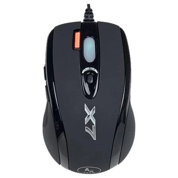Миша A4Tech X-710BK Game Oscar mouse Black, Optical, USB, 2000 dpi, Gaming X7, налаштування режиму DPI, кнопка потрійного пострілу, програмовані кнопки
